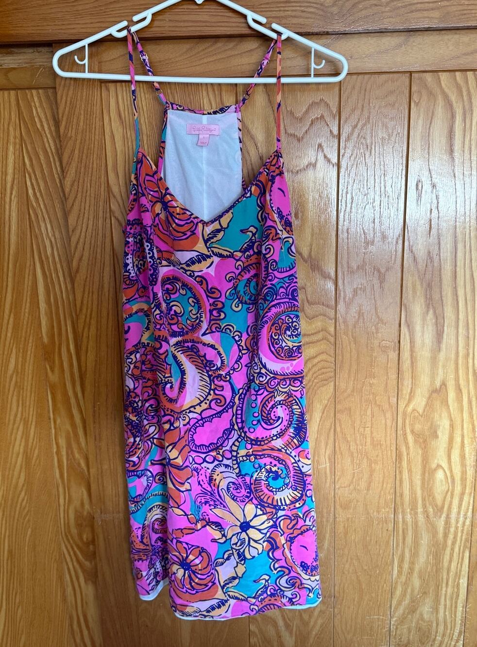 Women's Lilly Pulitzer 'Lela' Silk Slip Dress, Size Large